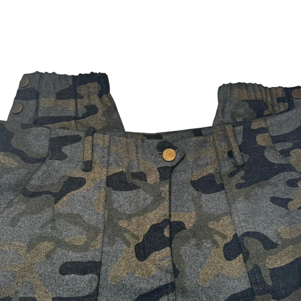 Veronica Beard 'Field Cargo'Camouflage Pants‎  Woll Blend size 6 $395